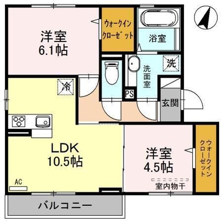 プランタン石山の物件間取画像